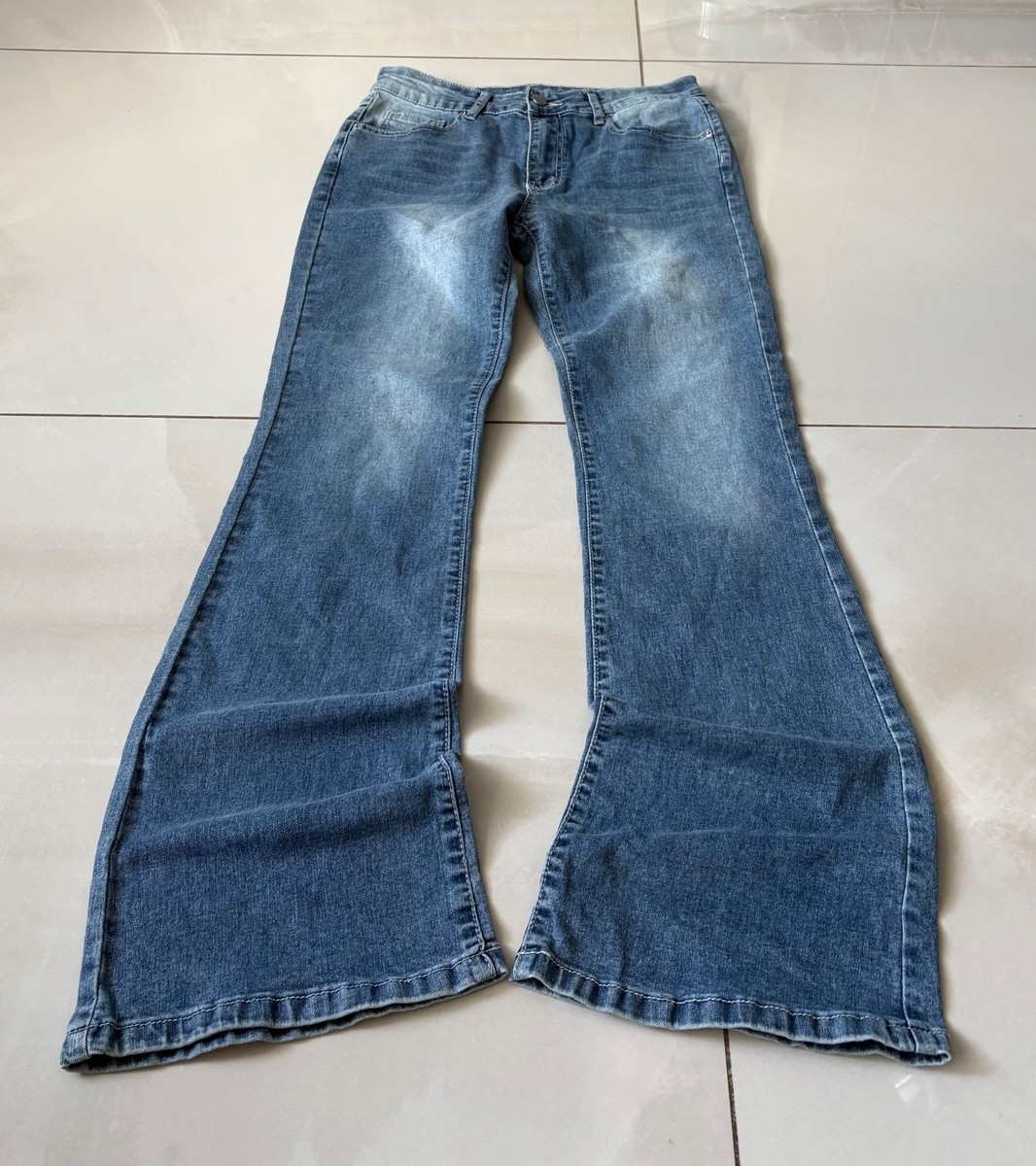 LGB If Six Was Nine Hysteric Glamour Style Faded Flared Jeans Y2K