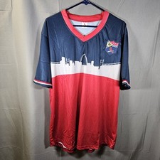 St. Louis Cardinals Soccer Jersey Mens XL City Skyline Red Blue Performance