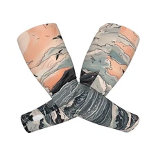 Gardening Sleeves For Women Men, Farm Sun One Size Japanese Waves Blue 1