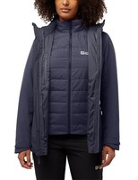 Jack Wolfskin Hunberg 3In1 Jacke Damen XS Graphit Wetterjacke Outdoor
