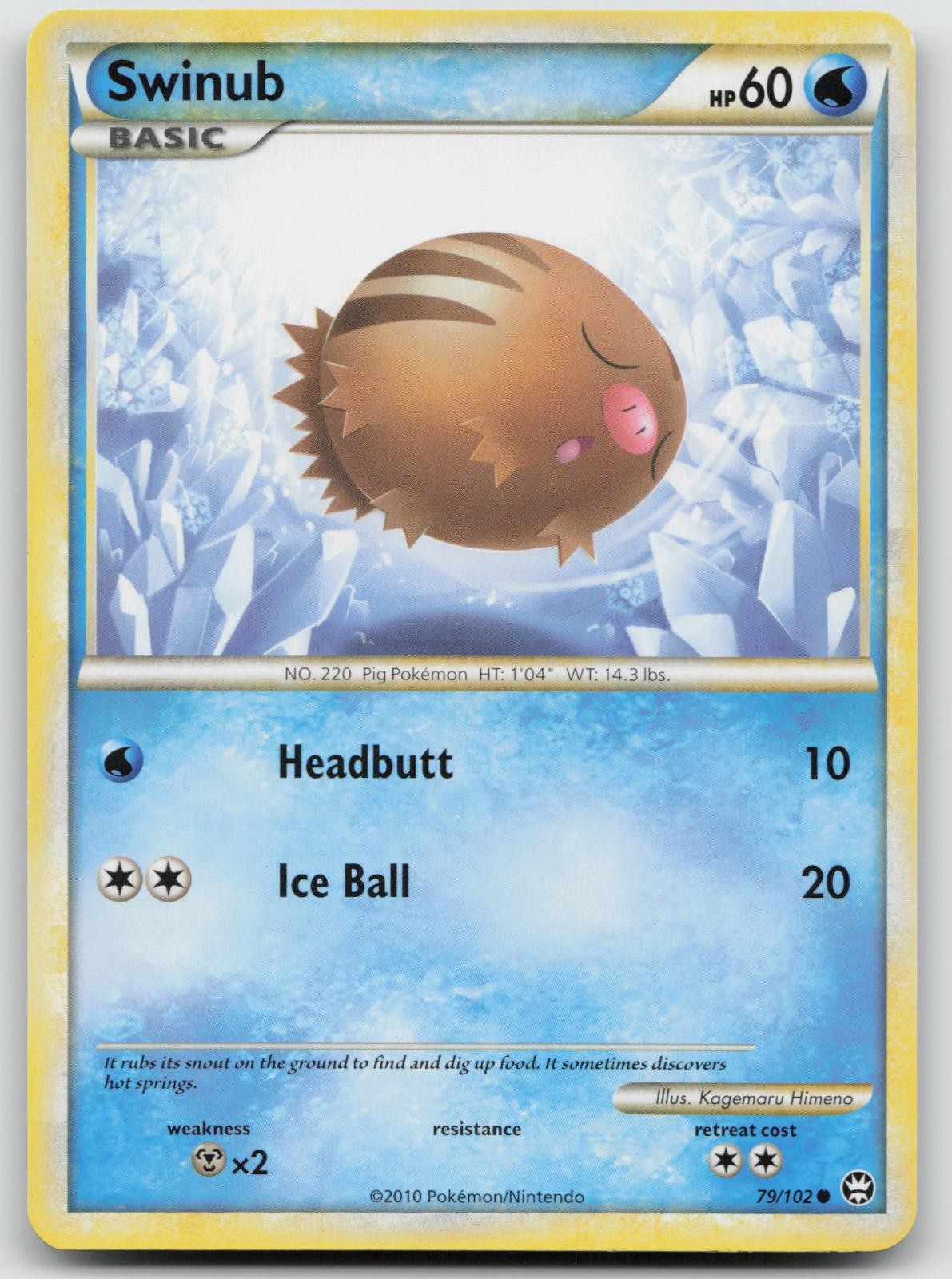 Swinub 79/102 HGSS Triumphant Pokemon LP