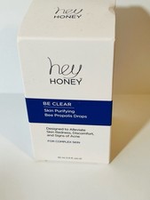 Hey Honey Be Clear Skin PURIFYING Propolis DROPS 1Oz Full Size 30 ml NEW