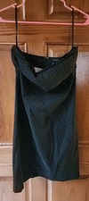 Womens GAP Sz 10 Black Polka Dot Dress