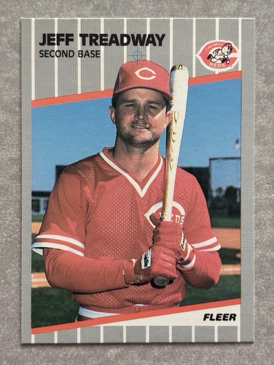 2) 1989 Fleer JEFF TREADWAY 