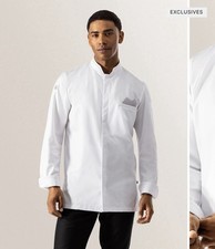 Le Nouveau Chef Men  s Chef Falco White Jacket Size S Previously Worn 