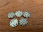 Mercury dime lot 1939d, 1941s, 1942,  1943, 1944,  circulated  D