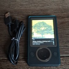 Microsoft Zune 30gb 1089 Media Player Blue Gray USB Connectivity MP3 Player