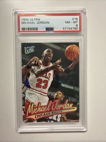 1996 Fleer Ultra #16 Michael Jordan PSA 8 NM-MT Chicago Bulls NBA GOAT Card