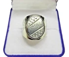 Vintage Soviet Russian Sterling Silver 916 Ring, Men’s Jewelry Size 8.5 USSR
