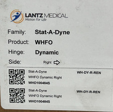 LANTZ STAT-A-DYNE WHFO WRIST HAND FINGER ORTHOSIS DYNAMIC RIGHT WH-DY-R-REN NEW