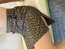 FENDI Jeans Leopard Print Skirt Brown Size IT42 / W28 Made in Italy Wome...