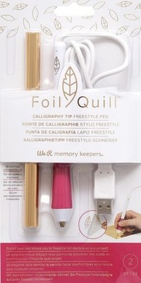 Foil Quill Calligraphy Tip Freestyle Pen W/Gold Foil Roll We R Memory Keepers