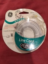 GE New White Phone Cord 25ft Telephone Wire Line NEW General Electric 86119