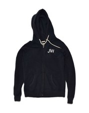 JACK WILLS Womens Zip Hoodie Sweater UK 10 Small Navy Blue Cotton AC14