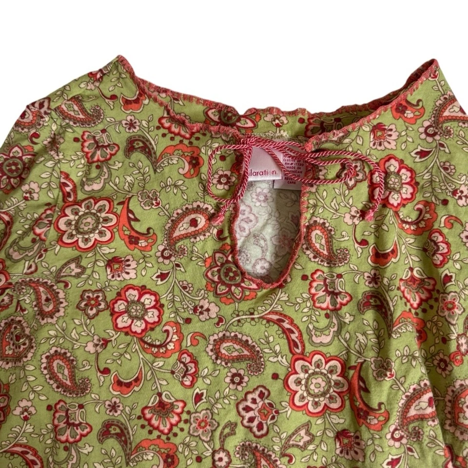 Vintage Y2K Xhilaration Paisley Floral Split Sleeve Top Women's Size Medium Boho - Image 4 of 4