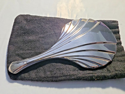 Vintage Silver Hand small vanity or travel Mirror