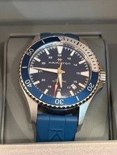 Hamilton khaki navy scuba 40mm blue rubber st...
