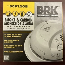 BRK SC9120B Smoke & Carbon Monoxide Alarm AC Power with Battery Backup