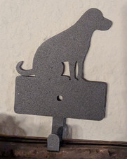 ❤️  1 er  Haken  Wandhaken Hund sitzend Garderobe schwarz  Metall ❤️