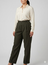 Vintage 80s/90s LL Bean Wool Trousers Fully Lined Made In USA Size 14 31 Waist