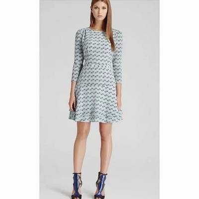 REISS 100% Silk Giselle Watercolor Mini Dress Size 4