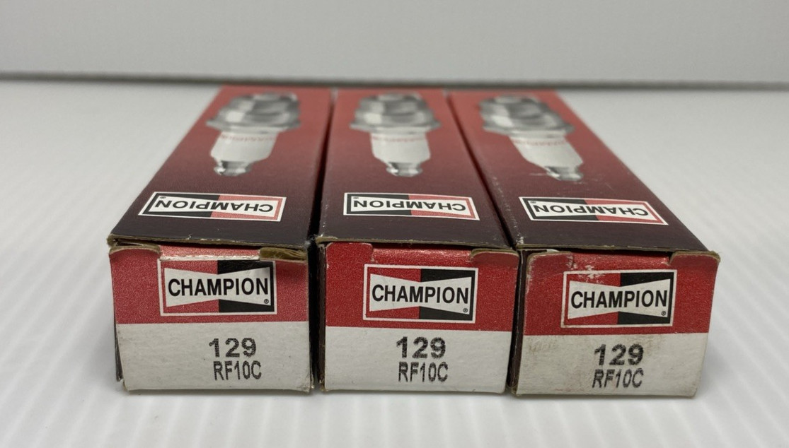 Lot of 3 Champion Copper Plus Spark Plugs 129 RF10C