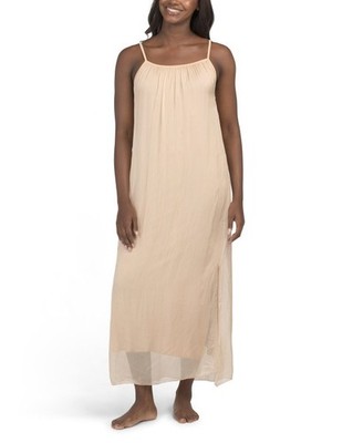 rosemarine silk dress Women's ROSEMARINE Made In Italy Silk Blend Open Back Solid Maxi Swim Cover-up
