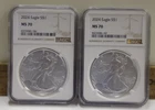 (2) 2024 US Silver Eagle $1 NGC MS69