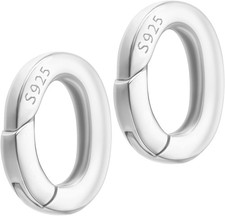 Silber 925 Kettenverschluss O-Ring Armband Schmuck Karabiner Federring Clips Fed