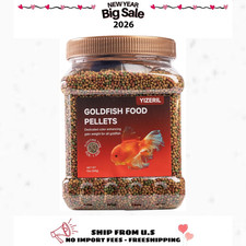 Floating Goldfish Food Pellets   12oz Pond Fish Food Natural Color Enhancing