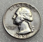 1956 D Washington Quarter USA Ecdn. Extra Fine+ # 134A