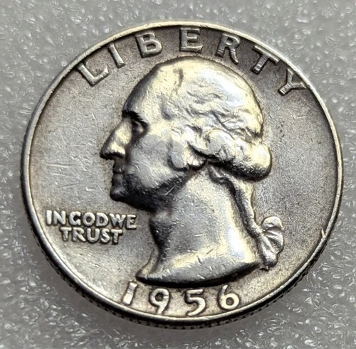 1956 D Washington Quarter USA Ecdn. Extra Fine+ # 134A