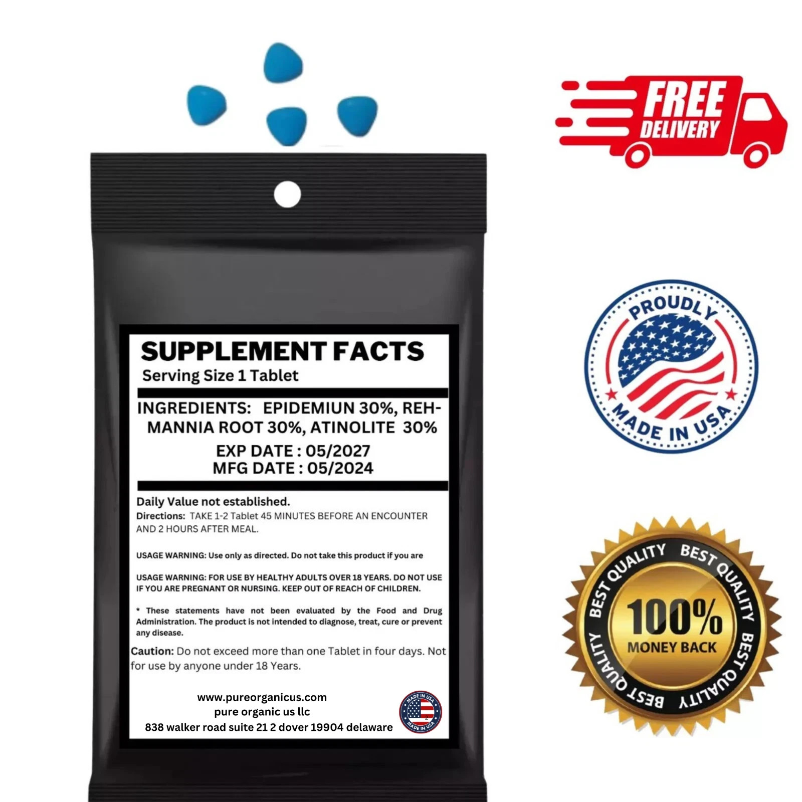 20 Gator chomp king Male Booster Pills EXTREME ENHANCE for Him/Her!