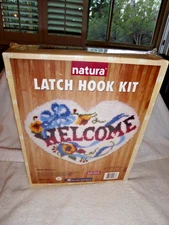"Floral Welcome" National Yarn Crafts Natura Latch Hook Kit R043 New Sealed