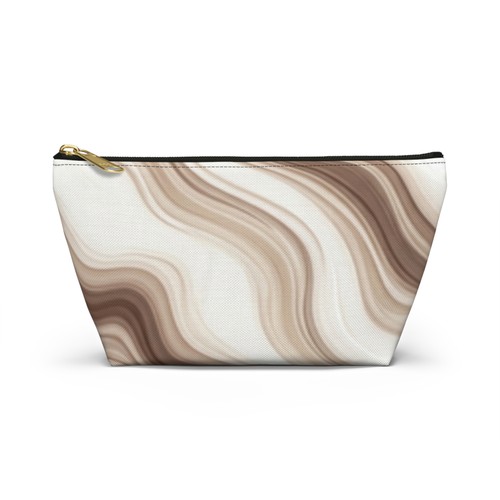 Neutral Marble Swirl Accessory Pouch