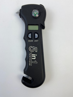 #ad 5 in 1 Digital Tire Pressure Gauge Led Work Light Emergency Hammer Seat Belt New $4.99