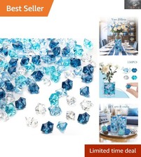 150PCS Irregular Blue Ice Rocks for Elegant Centerpieces & Aquarium Styling