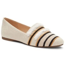 Birdies The Starling Cream  Black Stripe Loafers Women's Size 7