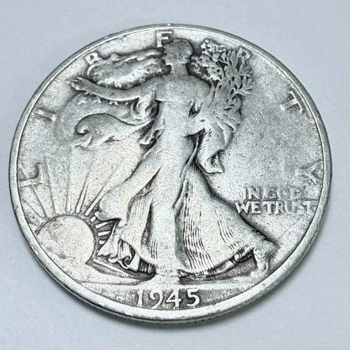 1945-S 50C Walking Liberty Half Dollar 90% Silver Fine Details #4557