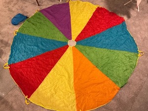 Play Platoon 10 Foot Play Parachute with 10 Handles Multicolored, Carrying Case