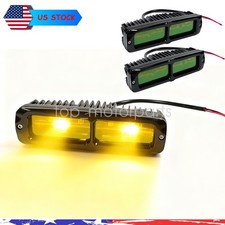 2x 6 Yellow Amber Led Driving Work Lights Bar Spot Pods Fog Lamp Offroad Suv Us