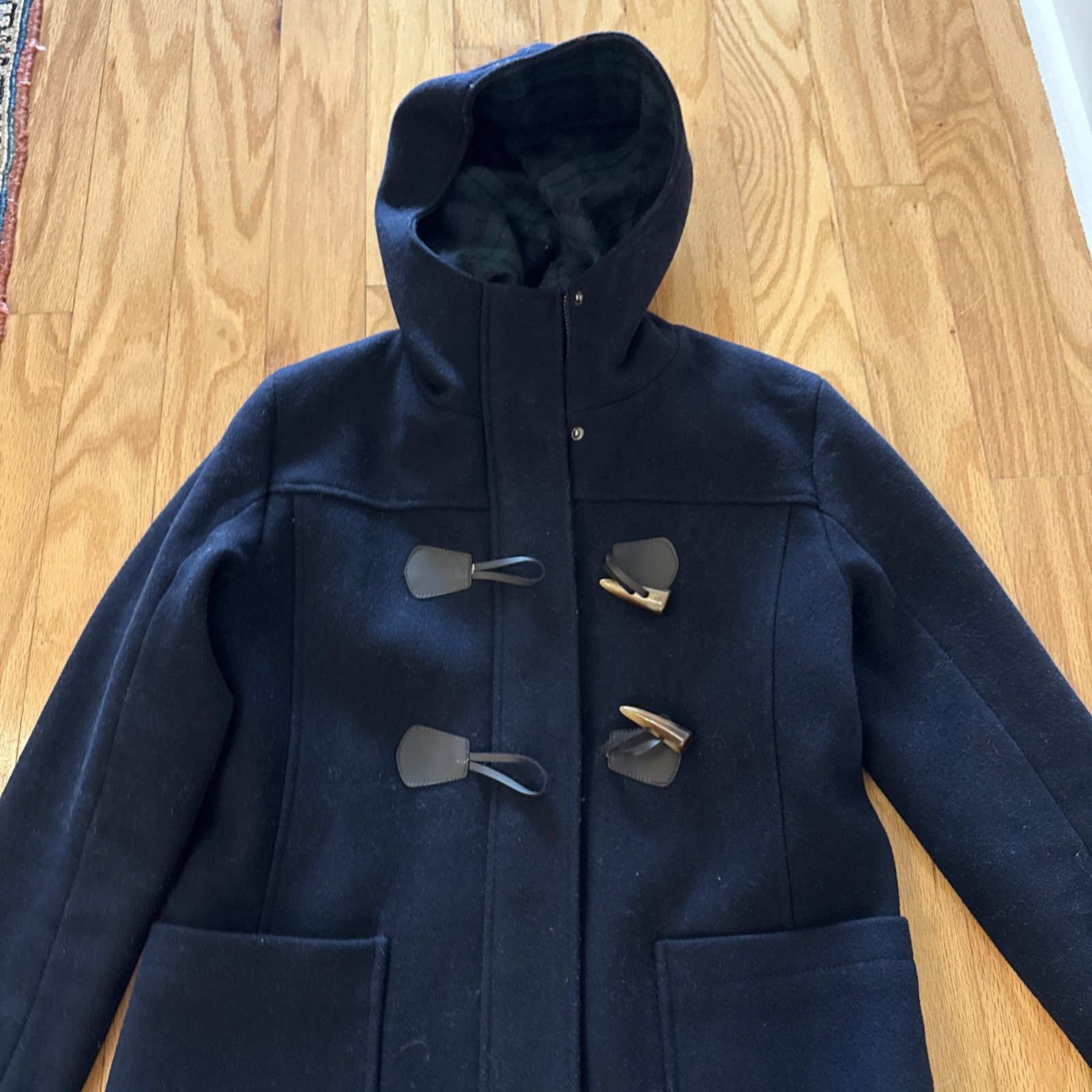 Vintage Navy Pendleton Coat Wool Jacket Lined Gre… - image 3