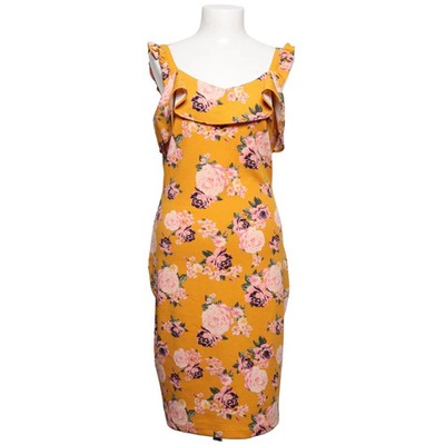 Almost Famous, Kleid, Größe: L, Gelb/Pink/Schwarz, Elasthan/Polyester #Nfs