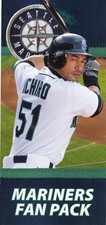 Mid 2000's Seattle Mariners Fan Pack baseball cards uncut panel Ichiro-Fleix