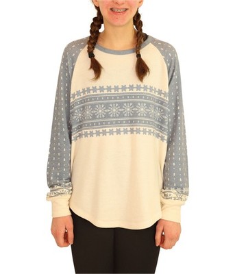 P.J. Salvage Womens Snowflakes Pajama Sweater