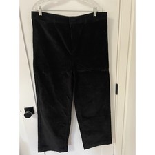 Everlane Black Corduroy Wide Leg Crop Pants Size 16