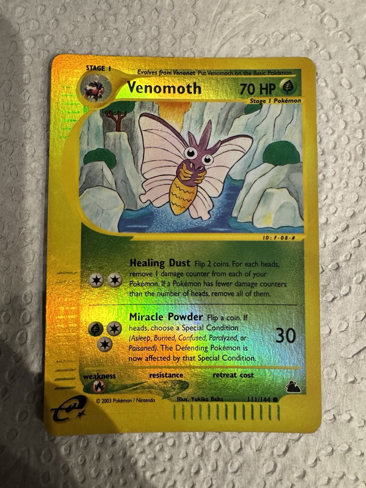 Pokémon TCG Venomoth Skyridge 111/144 Reverse Holo NM Condition WOTC
