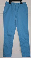 POLO RALPH LAUREN turquoise Blue Stretch Cotton Pink Logo Chino Pants. 14