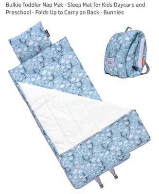 Bulkie Sleep Mat for Kids-Bunnies-NEW WITH TAGS AND FOLDS UP TO CARRY
