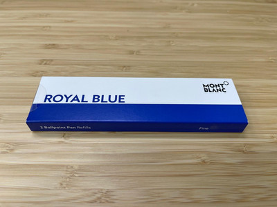 Mont Blanc Ballpoint Pen Refills FINE,  Royal Blue, 2 Refills